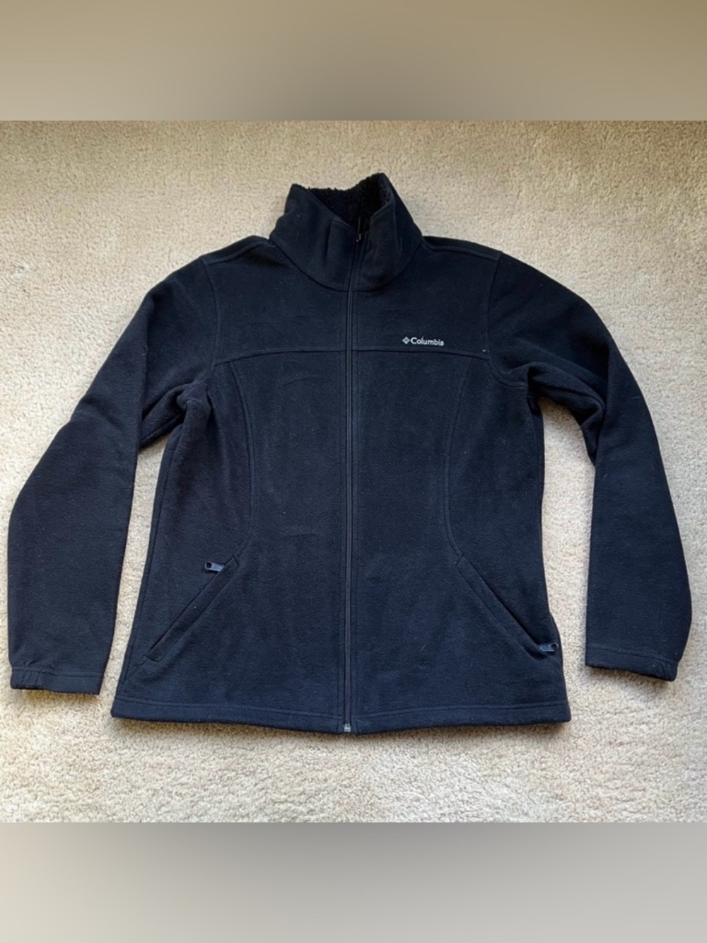 Columbia Women’s Black Omni Heat Reflective Full Zip Fleece Jacket - Sz L - VGUC